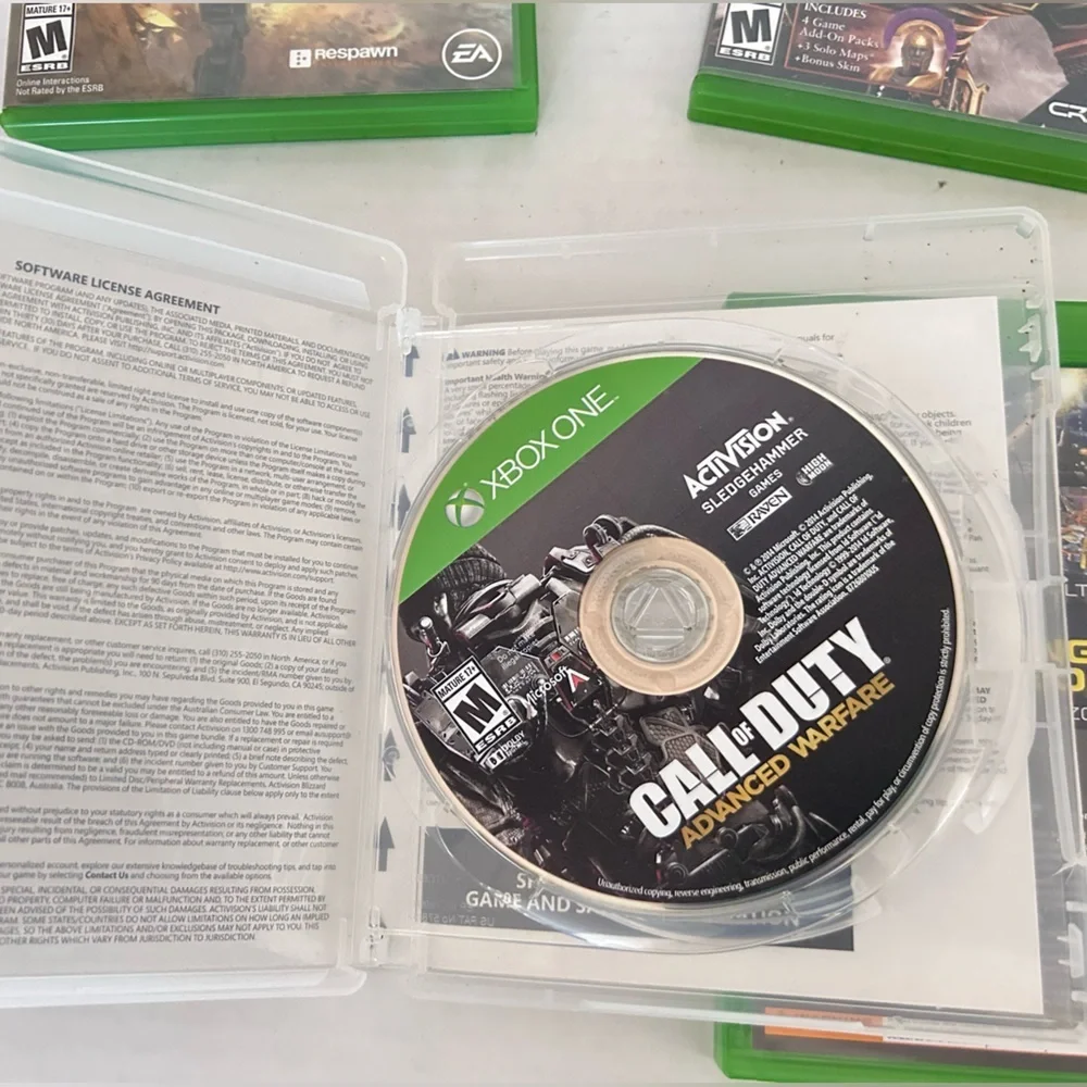 Xbox One Call of Duty Gears of War 4 Titan Fall Rise Son of Rome CD Video Games